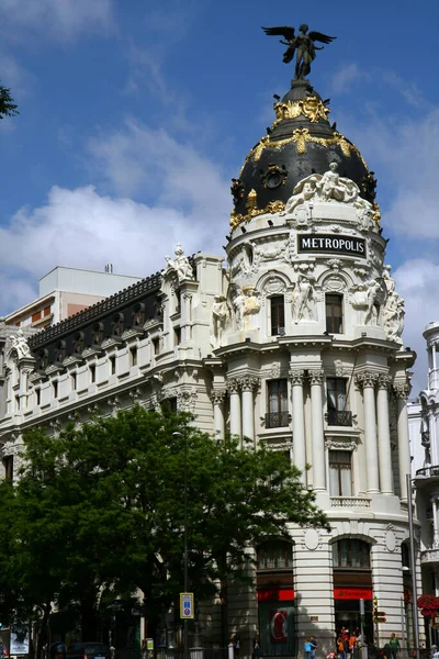Budynek Metropolis Madrycie Hiszpania — Zdjęcie stockowe