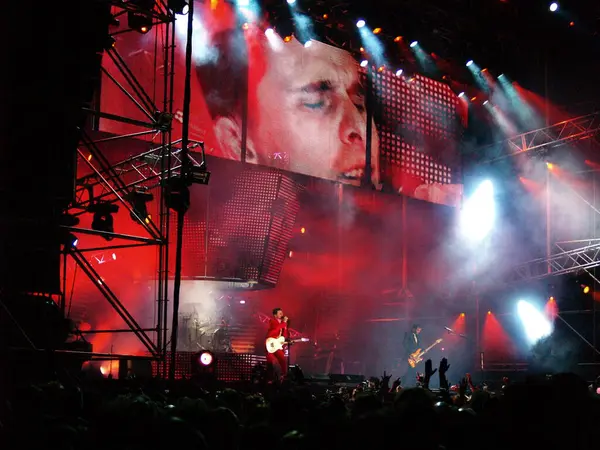 Muse Performing Live Concert Italy — Stock Photo, Image