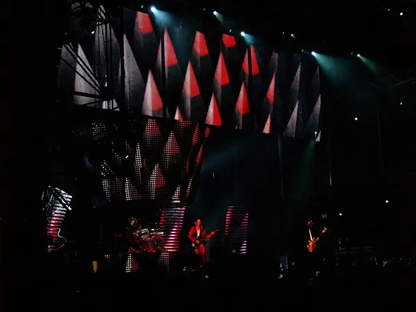 Muse Talya Daki Konserde Canlı Performans Sergiliyor — Stok fotoğraf