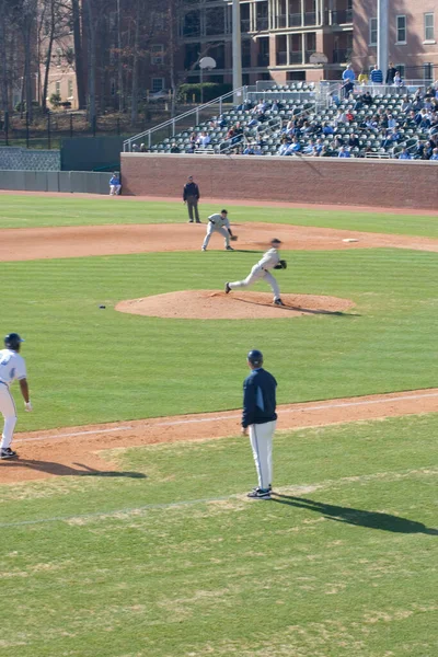 Universidade Carolina Norte Baseball Conceito Jogo Beisebol — Fotografia de Stock