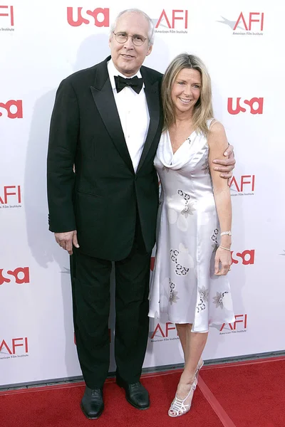 Chevy Chase Jayni Chase Příjezd 36Th Annual Afi Life Achievement — Stock fotografie