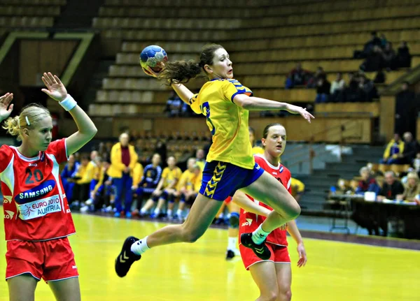 Group Females Playing Handball Royalty Free Stock Photos