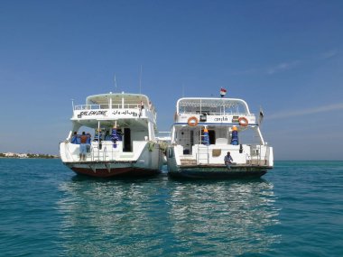 Denizde iki beyaz yat