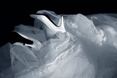 Wedding shoes close-up view