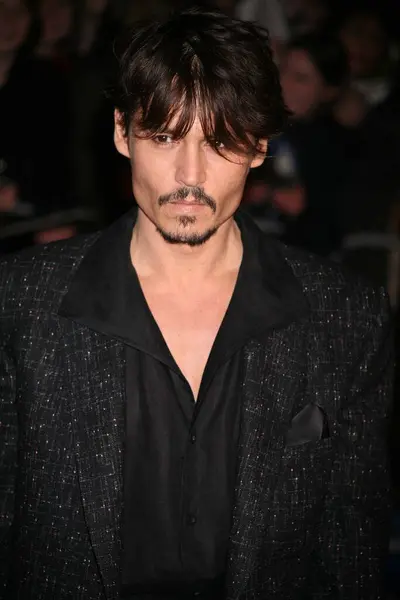 Johnny Depp Arrivo Alla Prima Europea Sweeney Todd All Odeon — Foto Stock