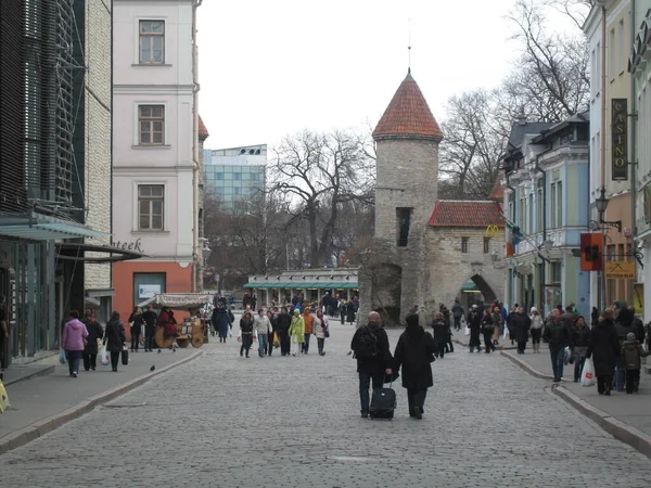 Tallinn Street Cloudy Day — стокове фото