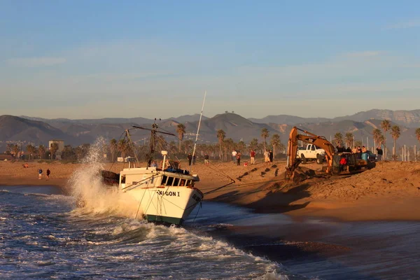Fishing Boat Rescue Sea Beach Coast — Stock Photo, Image