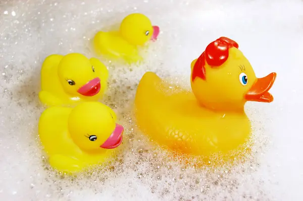 Toys Ducks Family Toys Bath — Stock Photo, Image