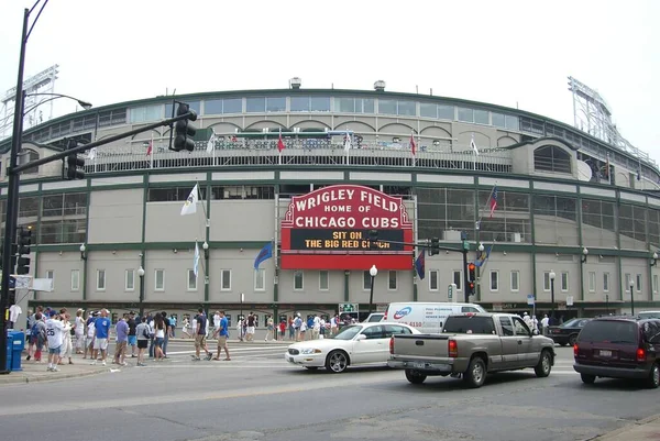 Wrigley Field Chicago Cubs Игра Бейсбол — стоковое фото