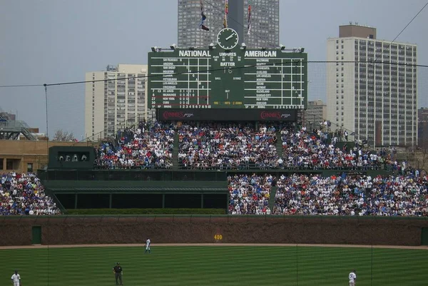 Wrigley Field Chicago Cubs Baseball Spel Koncept — Stockfoto