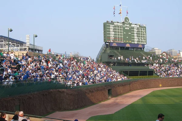 Wrigley Field Chicago Cubs Inglês Conceito Jogo Beisebol — Fotografia de Stock