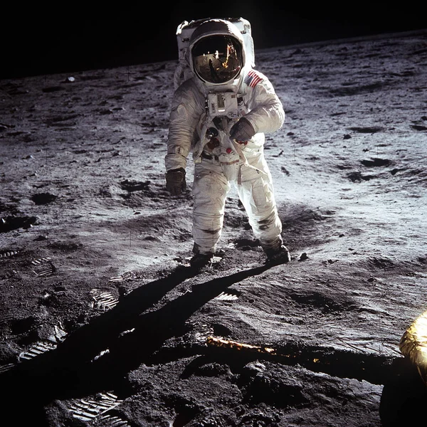 Buzz Aldrin Moon — Stock Photo, Image