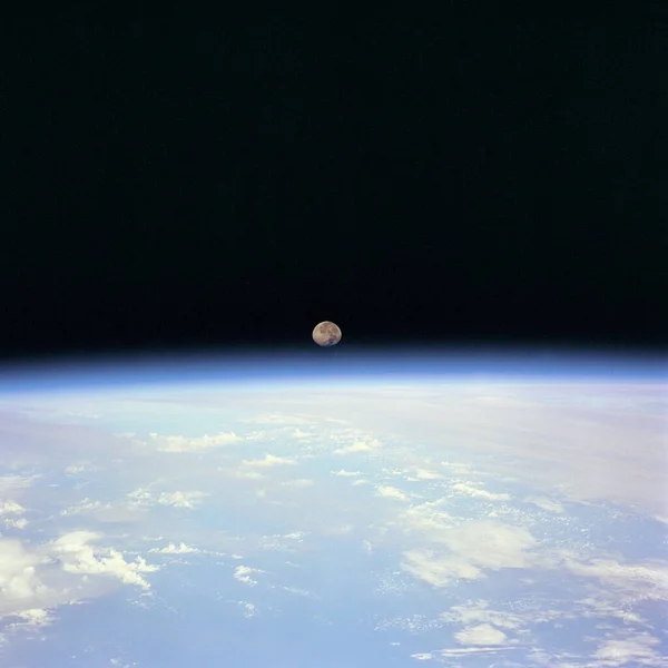 Moon Set Earth — Stock Photo, Image