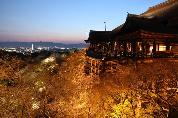 Kyoto Pemandangan Malam Yang Indah Stok Lukisan  