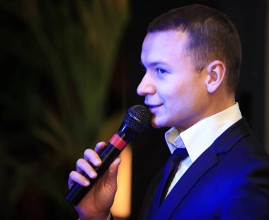 MOSCOW - 25 DEC: Rus aktör Alexander Oleshko 25 Aralık 2008 'de Moskova' da bir gösteri.