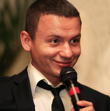 MOSCOW - 25 DEC: Rus aktör Alexander Oleshko 25 Aralık 2008 'de Moskova' da bir gösteri.