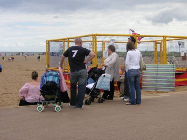 family on the beach  clipart