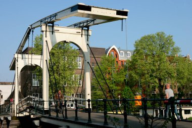 Drawbridge In Amsterdam, travel place on background