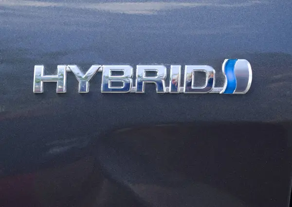 Hybrid Camry Badging Background — Stock Photo, Image
