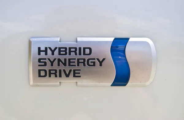 Toyota Hybrid Highlander Badging — стоковое фото