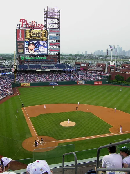 Philadelphia Bankası Vatandaşları Beyzbol Oyunu Konsepti — Stok fotoğraf