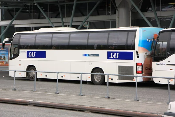 White Buses City Airports — Stock Photo, Image