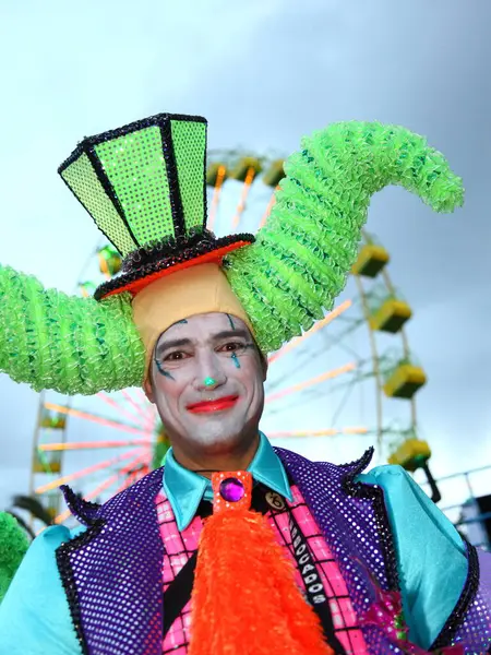 Santa Cruz Tenerife Carnival Clown — Stock Photo, Image