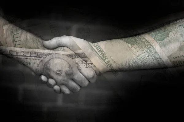 Handshake Dollars Concept Money Dollar — Stock Photo, Image