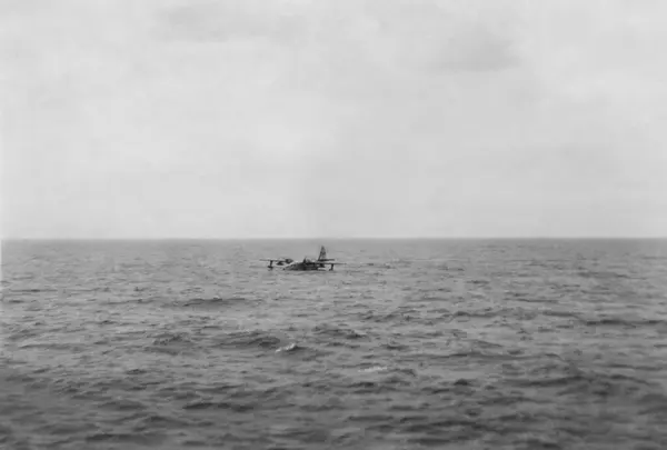 Samolot Wodny Pobliżu Libii 1957 Morzu — Zdjęcie stockowe