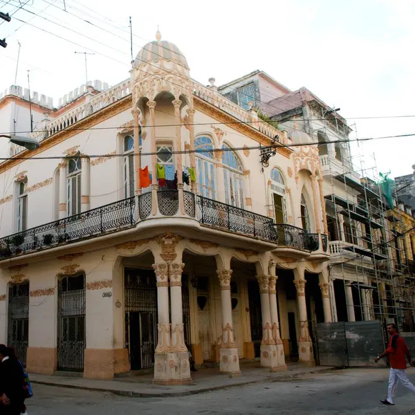 Vista Panoramica Della Vecchia Architettura Avana Cuba — Foto Stock