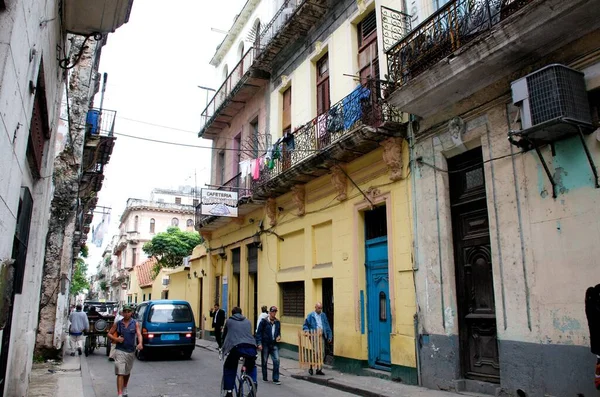 Kilátás Régi Város Utca Havanna Város Kuba — Stock Fotó