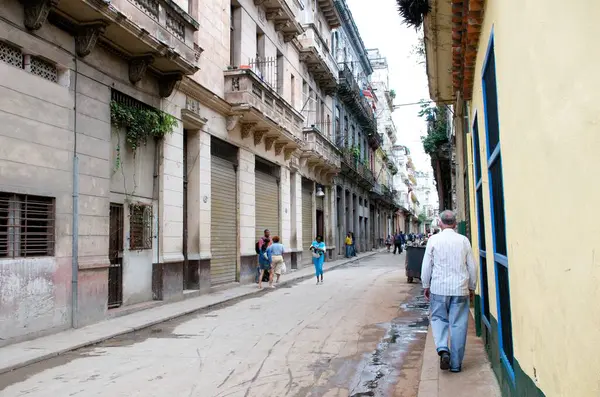 Plano Escénico Vieja Arquitectura Habana Cuba — Foto de Stock