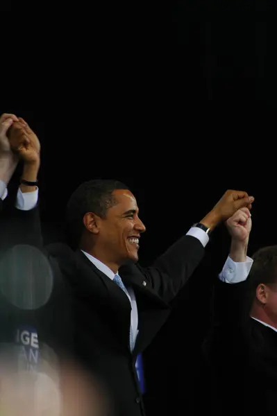 Митинг Барака Обамы Павильона Nissan 2008 — стоковое фото