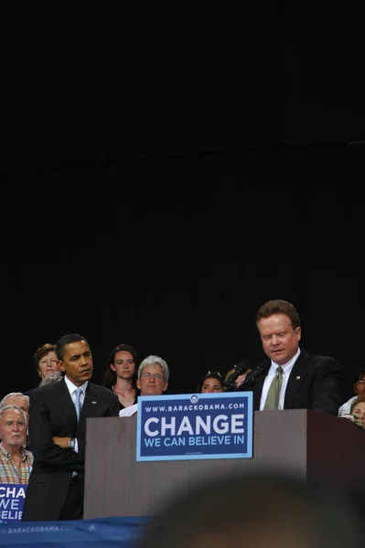 Barack Obama Nissan Pavilion Miting 2008 — Stok fotoğraf