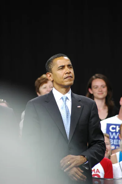 Barack Obama Συλλαλητήριο Στο Nissan Pavilion 2008 — Φωτογραφία Αρχείου
