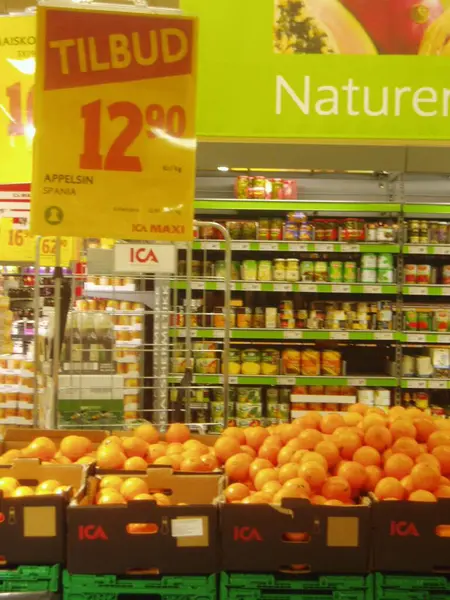 Naranjas Maduras Tienda Frutas —  Fotos de Stock