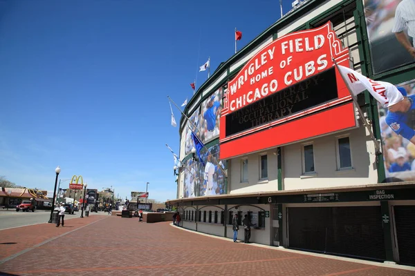 Wrigley Sahası Chicago Cubs Beyzbol Oyunu Konsepti — Stok fotoğraf