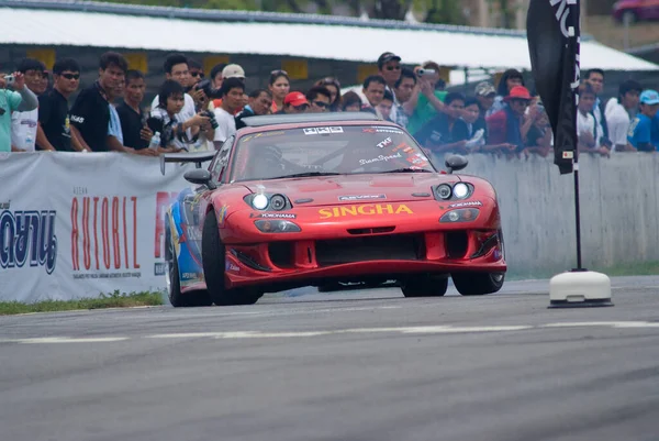Drifting Ανταγωνισμού Στην Ταϊλάνδη Ακραία Ιππασία Αυτοκίνητο — Φωτογραφία Αρχείου