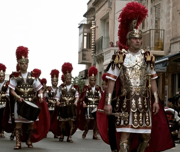 Roman Centurion Skådespelare Autentiska Kostymer — Stockfoto