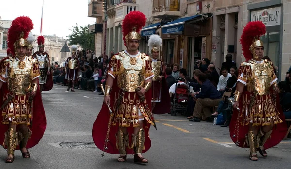 Valletta Malta Mar 2018 Biblical Enactment Passion Good Friday Procession — Stock Photo, Image