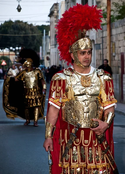 Roman Centurion Aktorzy Autentycznych Kostiumach — Zdjęcie stockowe