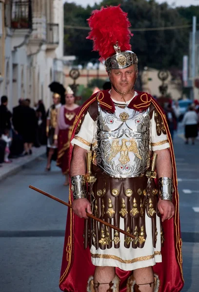 Romalı Centurion Otantik Kostümlü Oyuncular — Stok fotoğraf