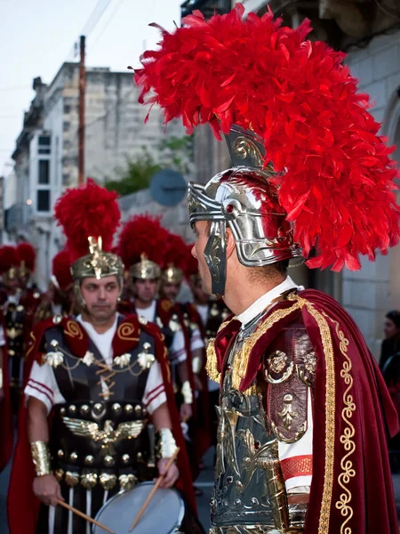 Romalı Centurion Otantik Kostümlü Oyuncular — Stok fotoğraf