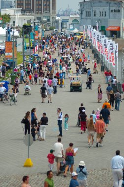 Montreal, Kanada 'daki kalabalık.