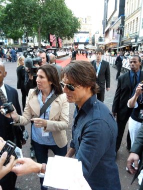 Tom Cruise 22 Temmuz 2010 'da Londra' da Knight And Day prömiyerinde