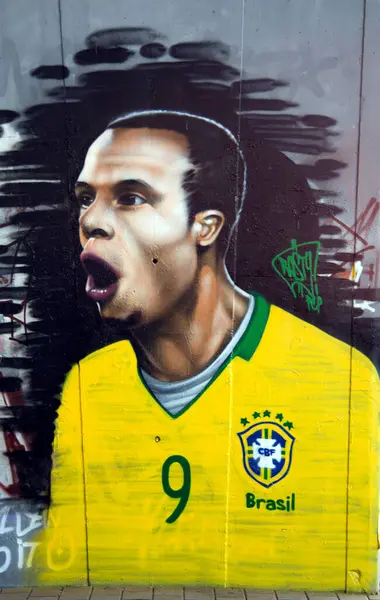 Inggris Brasilian Soccer Player — Stok Foto