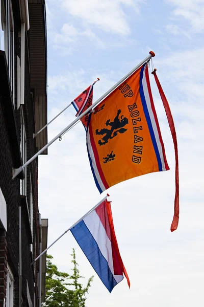 Podpora Nizozemského Fotbalového Týmu Nizozemsku — Stock fotografie