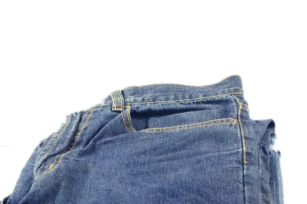 Blue Jeans White Background — Stock Photo, Image