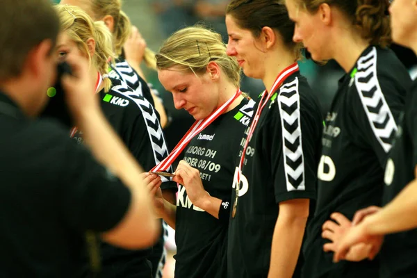 Win Aalborg Viborg Won Danish Championship Best Women Handball League — Stock Photo, Image
