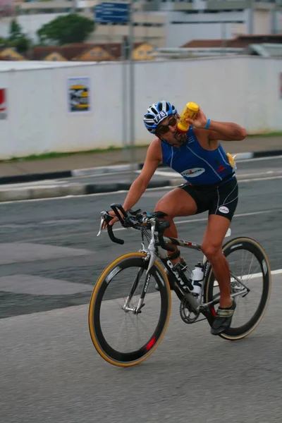 Florianopolis Santa Catarina Brasilien Mai Ein Unbekannter Teilnehmer Nimmt Ironman — Stockfoto